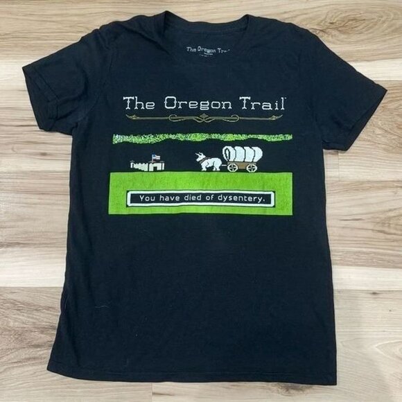 Ripple Junction Oregon Trail Dysentery Black Short Sleeve Shirt Men’s Small